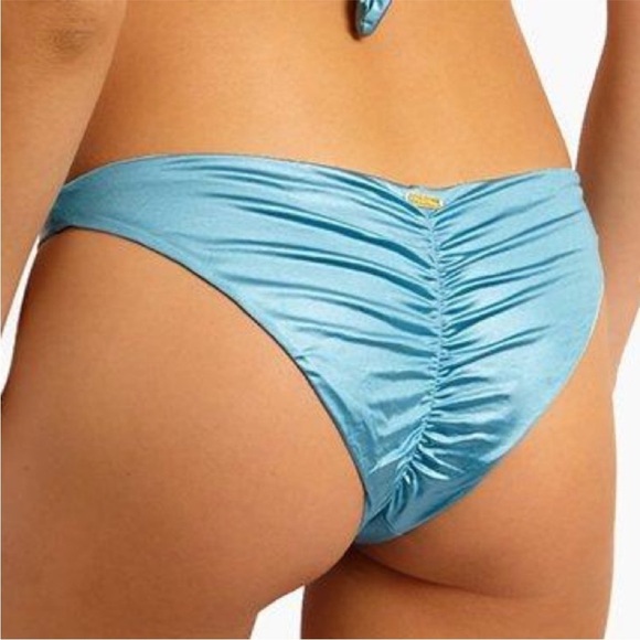 Beach Bunny Kennedy Skimpy Bikini Bottoms in Dusty Blue Small - Picture 3 of 8